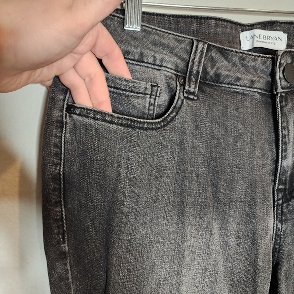 NWT Lane Bryant Pearl Embellished Kick Boot charcoal Super stretch jeans Sz 16P - Picture 15 of 16